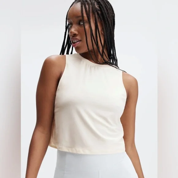Fabletics Dry-Flex Muscle Tank Sz L in Cream - Picture 1 of 7